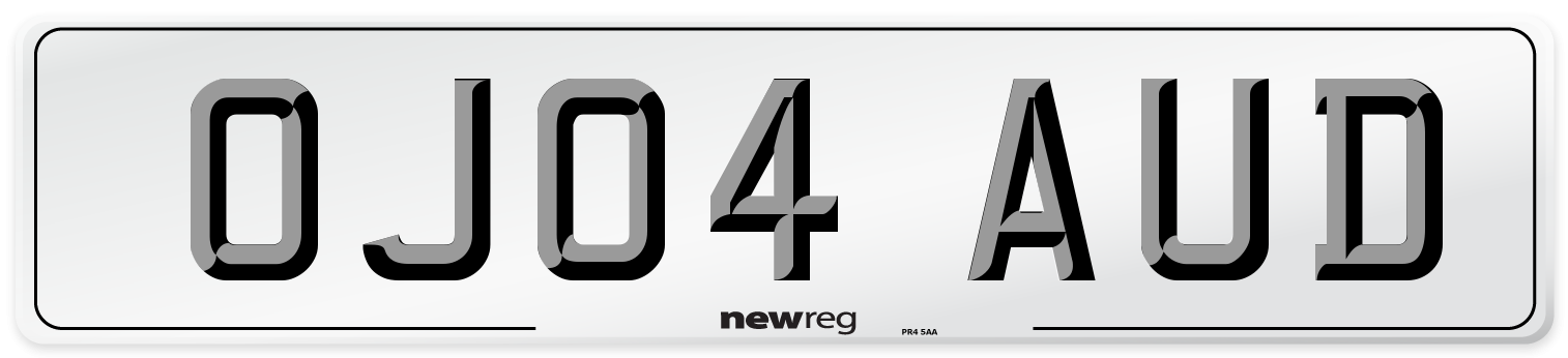 OJ04 AUD Number Plate from New Reg